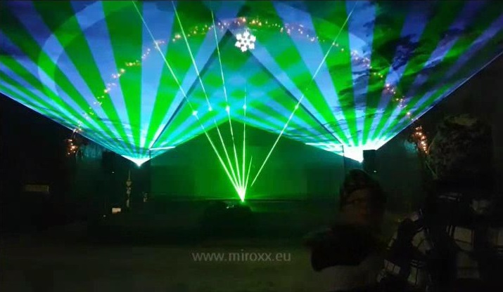 Silvester 2018 - grafická laserová show pre mesto Stará Ľubovňa