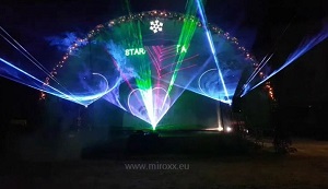 Silvester 2018 - grafická laserová show pre mesto Stará Ľubovňa